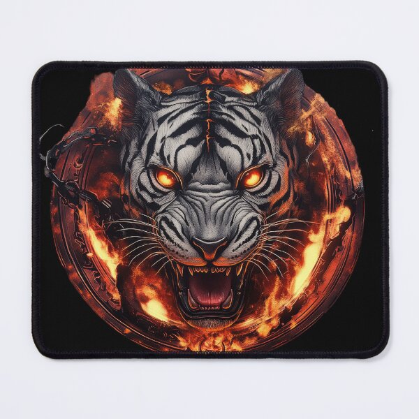 Item preview, Chains of Fire White Tiger designed and sold by Daagath.