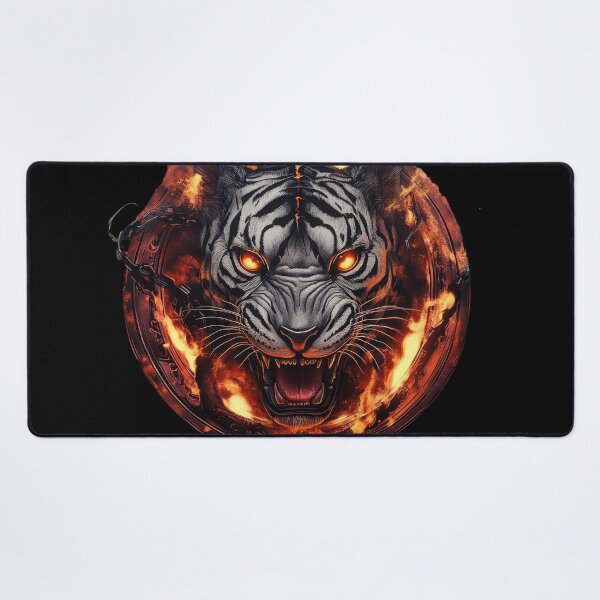 Item preview, Chains of Fire White Tiger designed and sold by Daagath.