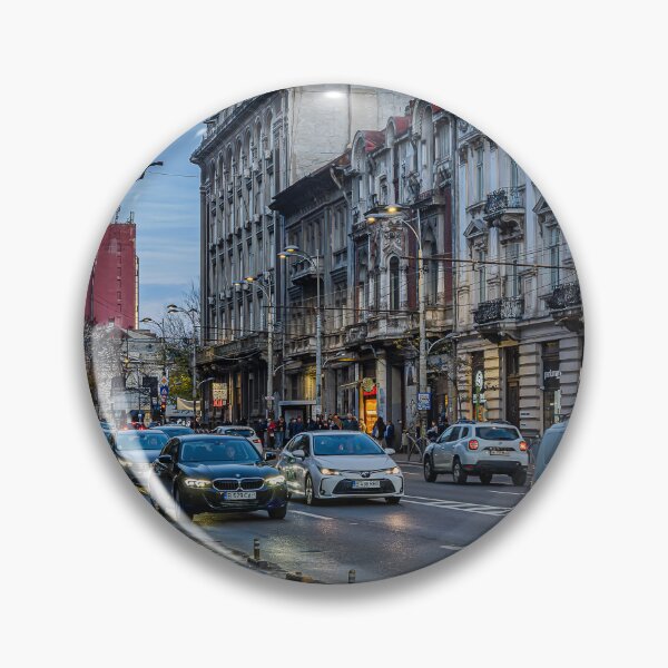 Item preview, Wet Street and Traffic on Carol I Boulevard – Color Urban Photo designed and sold by Rabee Khalil Photography.