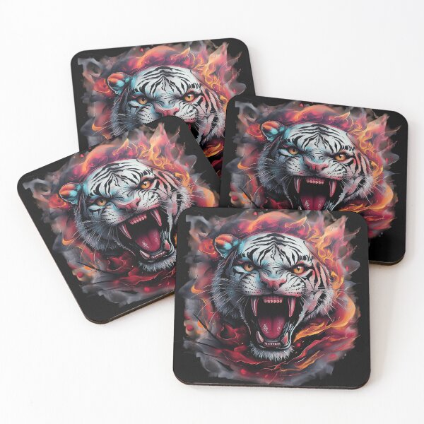 Item preview, Roaring Inferno White Tiger designed and sold by Daagath.