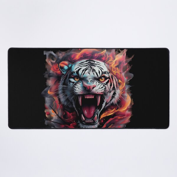 Item preview, Roaring Inferno White Tiger designed and sold by Daagath.