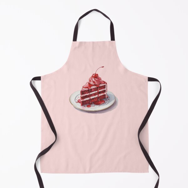 Item preview, Red Velvet Cake Slice Watercolor Illustration – Delicious Dessert designed and sold by Verycutethings.