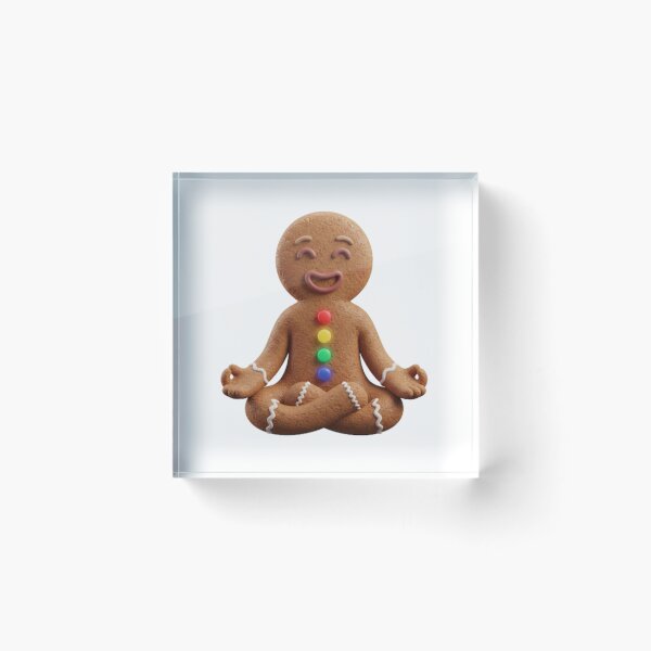 Item preview, Zen Gingerbread Man | Funny Meditation Christmas designed and sold by Rosuma Designs.