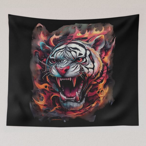 Item preview, Flame-Fanged White Tiger Rage designed and sold by Daagath.