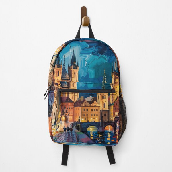 Item preview, Prague at night,oil paint. designed and sold by elegantpaterns.