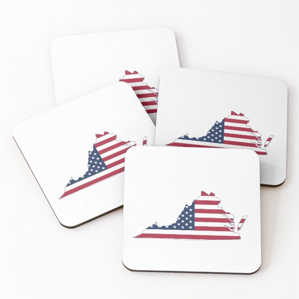 Item preview, Virginia Stars & Stripes State Silhouette – Distressed Americana designed and sold by Paper Drip.