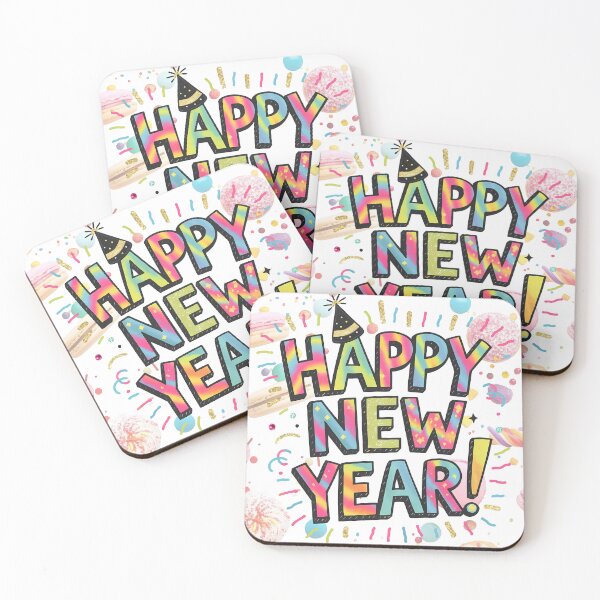 Item preview, Colorful Happy New Year 2026 | Sweet Desserts & Party Celebration Design designed and sold by Mona-kewana.