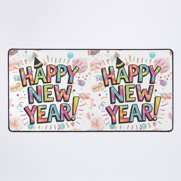 Item preview, Colorful Happy New Year 2026 | Sweet Desserts & Party Celebration Design designed and sold by Mona-kewana.