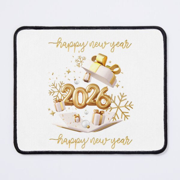 Item preview, Happy New Year 2026 Gold Text | Elegant Celebration Typography designed and sold by Mona-kewana.