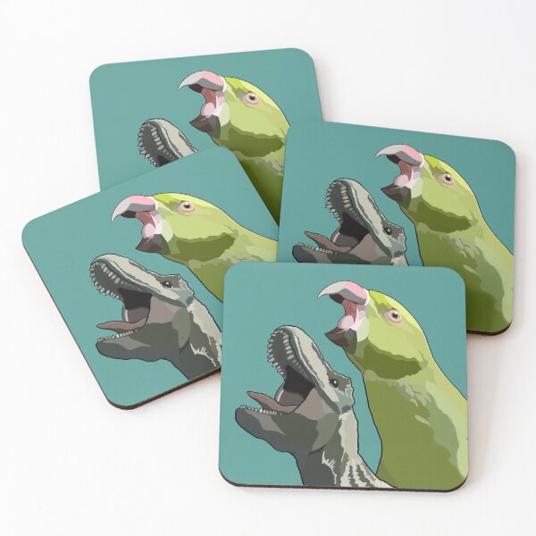 Item preview, Ringneck & Dino, Parakeet & Dinosaur designed and sold by April's Escape.