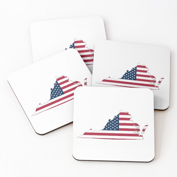 Item preview, Virginia Stars & Stripes State Silhouette – Distressed Americana designed and sold by Paper Drip.