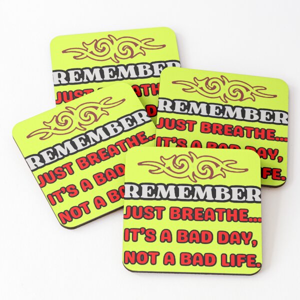 Item preview, Remember Just Breathe  It's Just A Bad Day Inspirational Quote designed and sold by Lovemountain.
