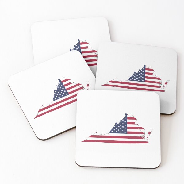 Item preview, Virginia Stars & Stripes State Silhouette – Distressed Americana designed and sold by Paper Drip.