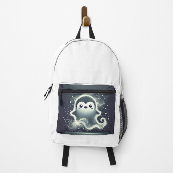 Item preview, Kawaii Ghost Penguin Cosmic Stardust Glow designed and sold by BigBlueArt.