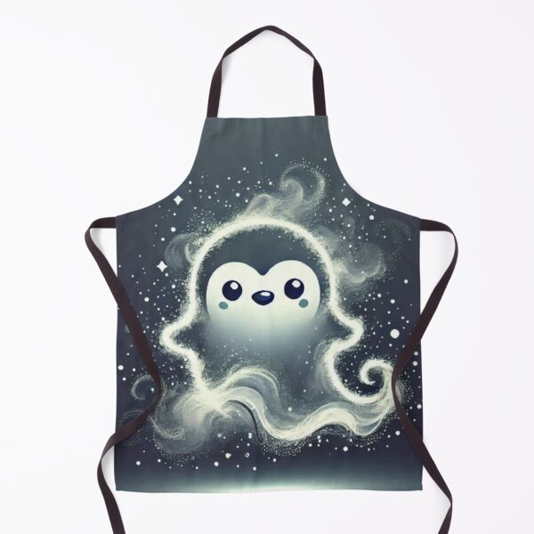 Item preview, Kawaii Ghost Penguin Cosmic Stardust Glow designed and sold by BigBlueArt.