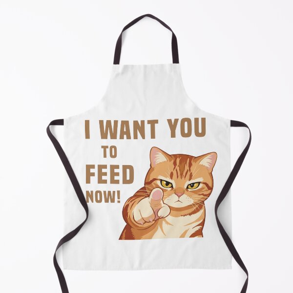 Item preview, Funny Hungry Cat – I Want You To Feed Me Now designed and sold by Cat Quotes.