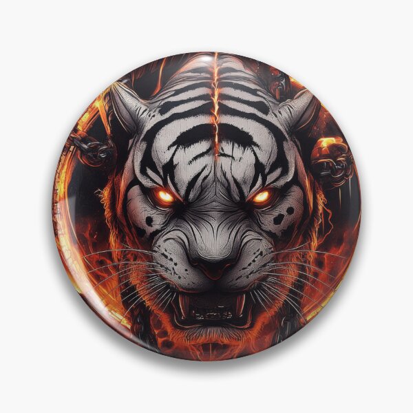 Item preview, Chained Flameborn White Tiger designed and sold by Daagath.