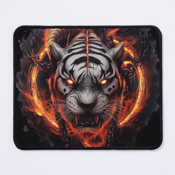Item preview, Chained Flameborn White Tiger designed and sold by Daagath.