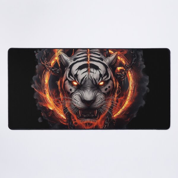 Item preview, Chained Flameborn White Tiger designed and sold by Daagath.