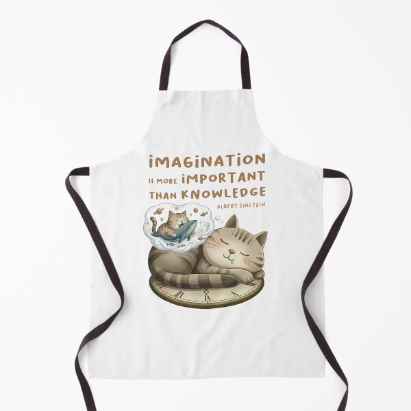 Item preview, Cute Dreaming Cat – Imagination Over Knowledge Quote designed and sold by Cat Quotes.