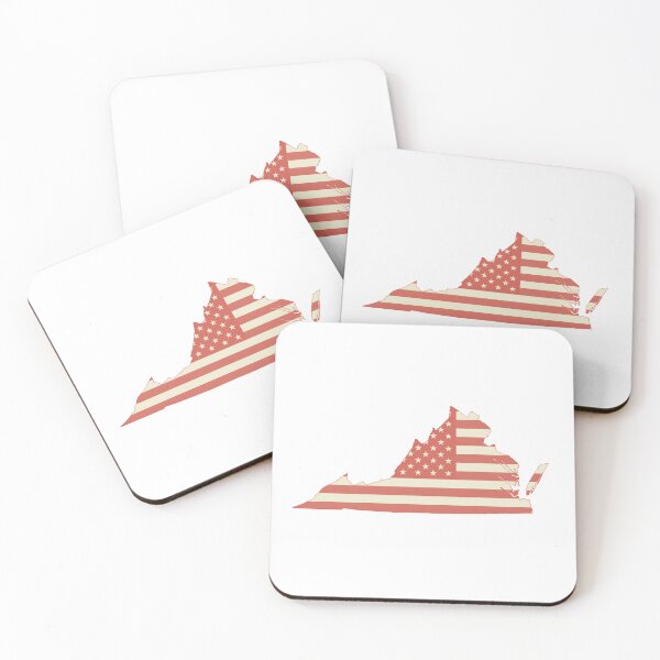Item preview, Virginia USA Flag Silhouette – Stars and Stripes State Outline designed and sold by Paper Drip.