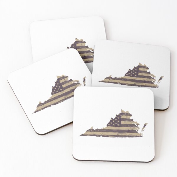 Item preview, Virginia State Vintage Stars & Stripes – Brown and Gold designed and sold by Paper Drip.