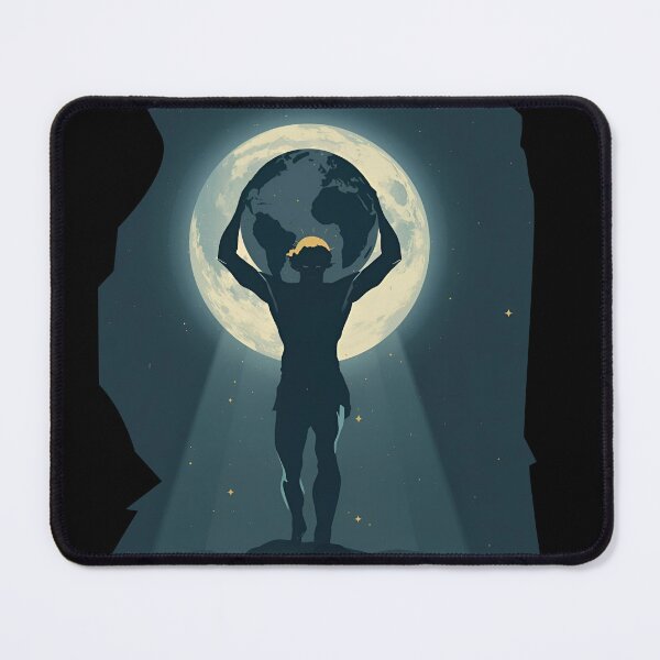Item preview, Atlas carrying the world on his shoulders text Carry the World 1 designed and sold by Neon G.