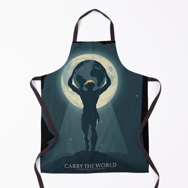 Item preview, Atlas carrying the world on his shoulders text Carry the World 1 designed and sold by Neon G.