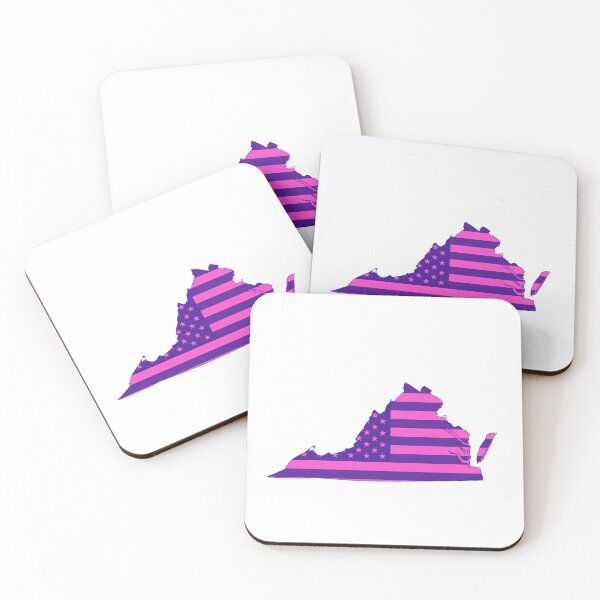 Item preview, Virginia Pop Pink State Flag – Modern Fun Colors designed and sold by Paper Drip.