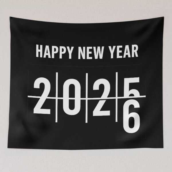 Item preview, Minimalist Flip Calendar Happy New Year 2026 T-Shirt Design designed and sold by FUIRY .