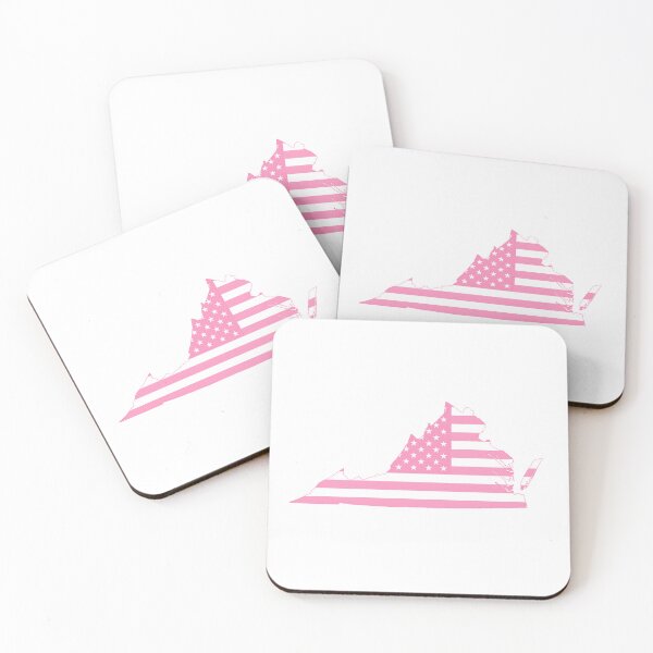 Item preview, Virginia State Pop Pink Stars & Stripes – Trendy Pink designed and sold by Paper Drip.