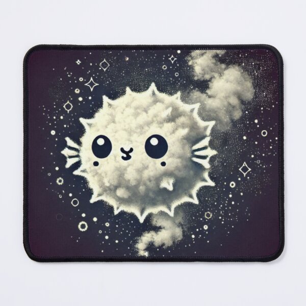 Item preview, Cute Space Pufferfish Kawaii Stardust Cloud designed and sold by BigBlueArt.