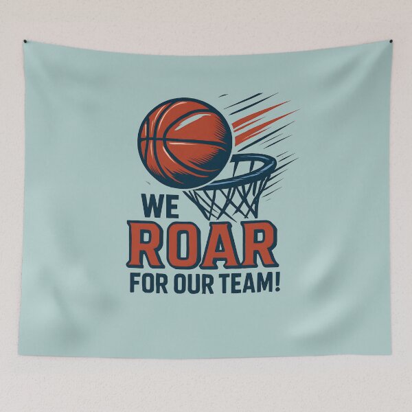 Item preview, Dynamic Basketball Fan Cheer Art designed and sold by InkWeaveShop.