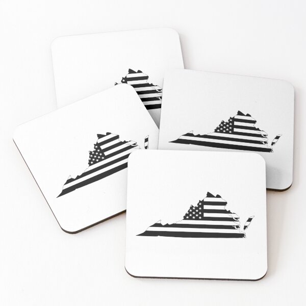 Item preview, Virginia USA Flag Silhouette – Stars and Stripes State Outline designed and sold by Paper Drip.