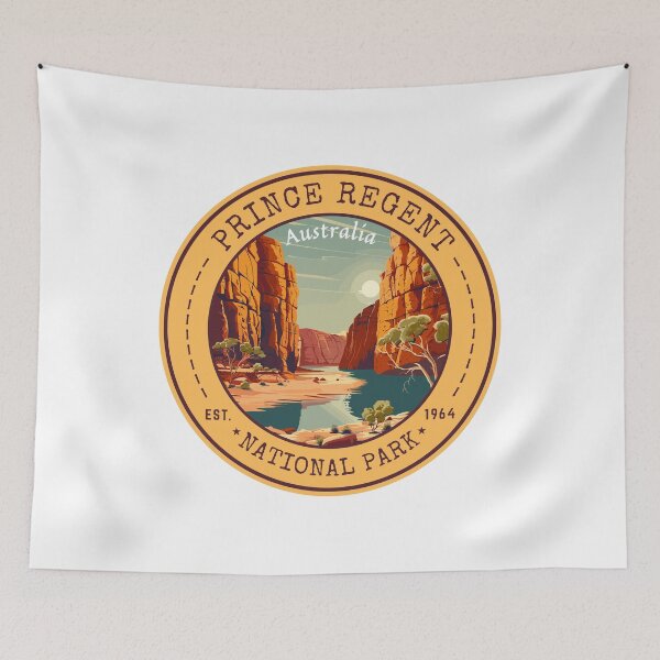 Item preview, Prince Regent National Park, Australia Vintage Travel Art Circle Emblem designed and sold by MaateoDesign.