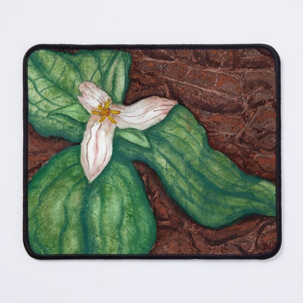 Item preview, Trillium in Autumn – Serene Watercolor Wildflower on Fall Forest Floor designed and sold by Dawna Morton.