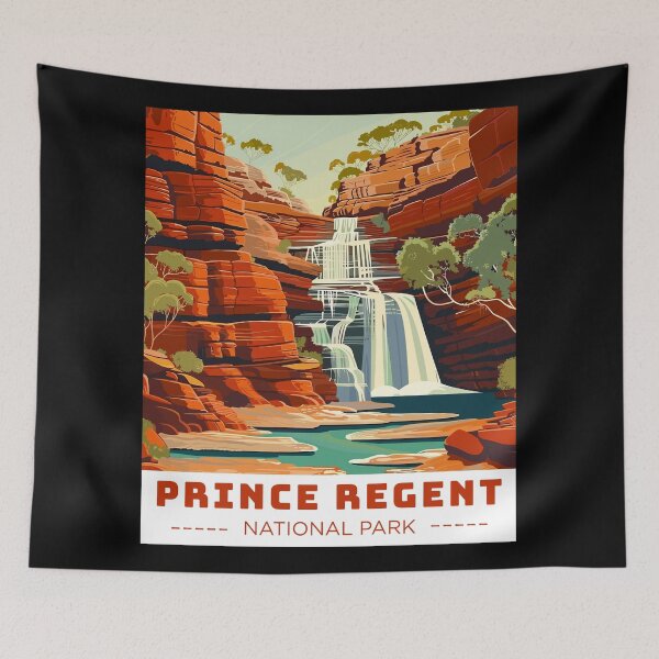 Item preview, Prince Regent National Park, Australia Vintage Art Travel Landscape designed and sold by MaateoDesign.