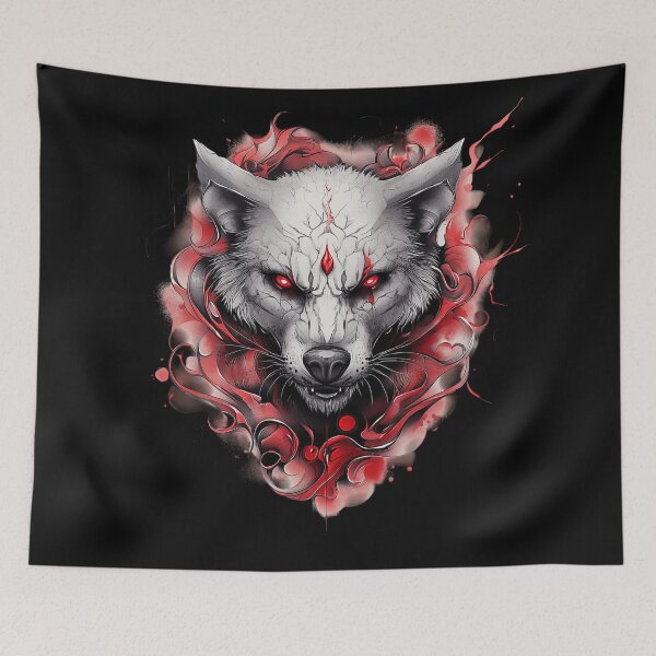 Item preview, Crimson Marked Spirit Wolf designed and sold by Daagath.