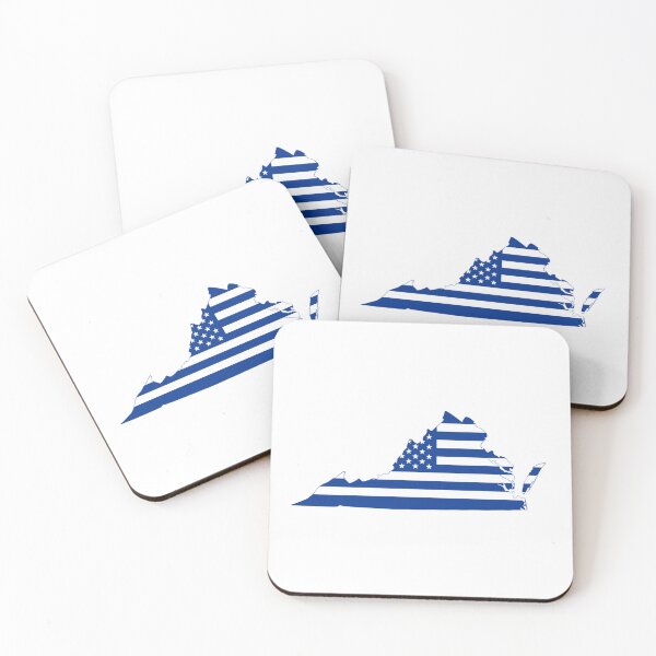 Item preview, Virginia USA Flag Silhouette – Stars and Stripes State Outline designed and sold by Paper Drip.