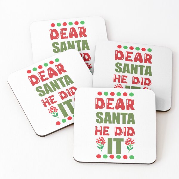 Item preview, Dear Santa He Did It - Funny Christmas Sibling Rivalry Slogan designed and sold by FuzionRaptor.