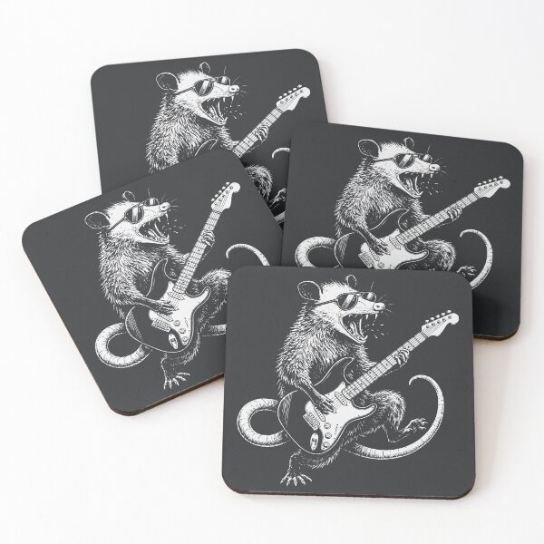 Item preview, Possum Playing Electric Guitar Vintage Musical   designed and sold by Y-Vibes.
