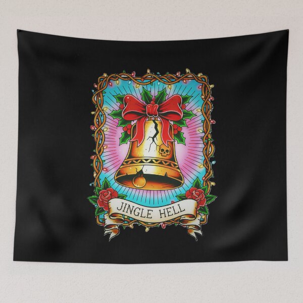Item preview, Jingle Hell Bell - Anti Christmas Skull Flash designed and sold by CoffinsArt.