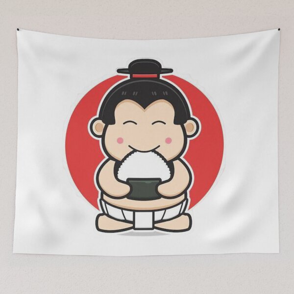 Item preview, Chibi Sumo Wrestler: Happy Onigiri designed and sold by ArtByRahim.