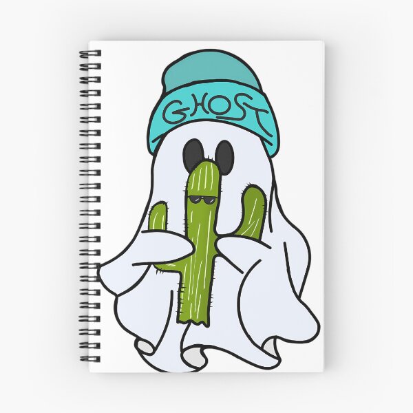 Item preview, Ghost Hugging Cool Cactus Cartoon designed and sold by MeowTouch Art.