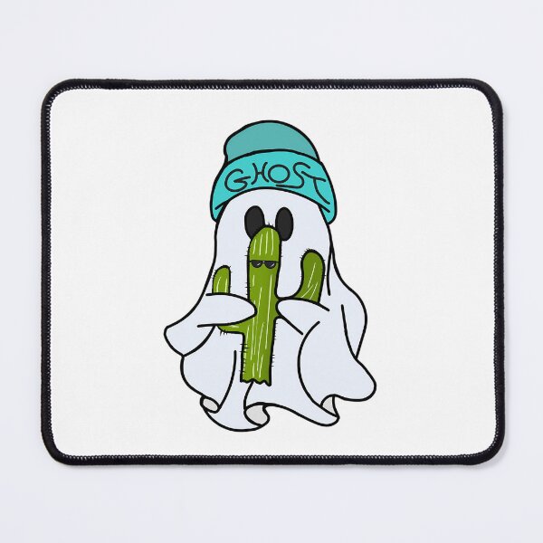 Item preview, Ghost Hugging Cool Cactus Cartoon designed and sold by MeowTouch Art.
