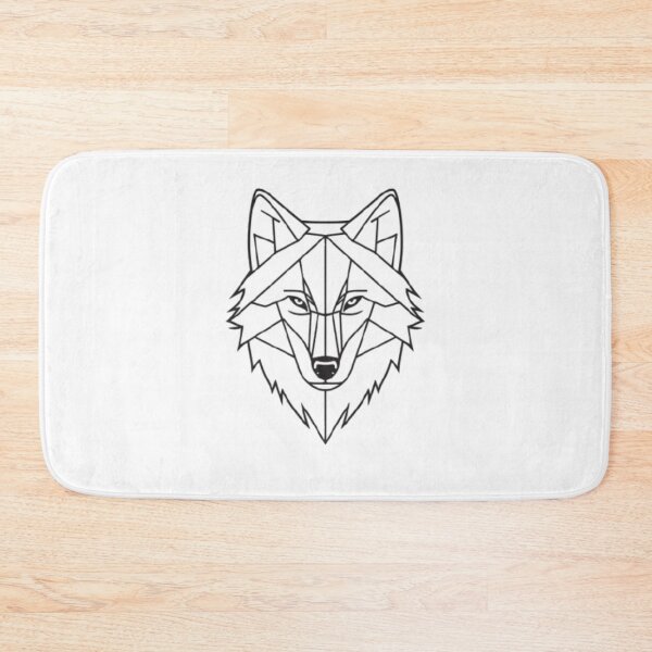 Item preview, Wolf Head Minimal Line Art designed and sold by mari0n980.
