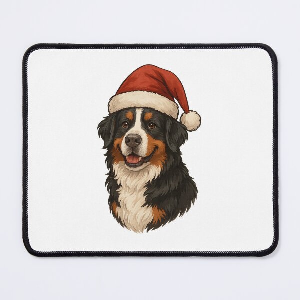 Artikelvorschau, Berner Sennenhund Weihnachten – Christmas Bernese Mountain Dog mit Santa Mütze entworfen und verkauft von MrsMimpi.