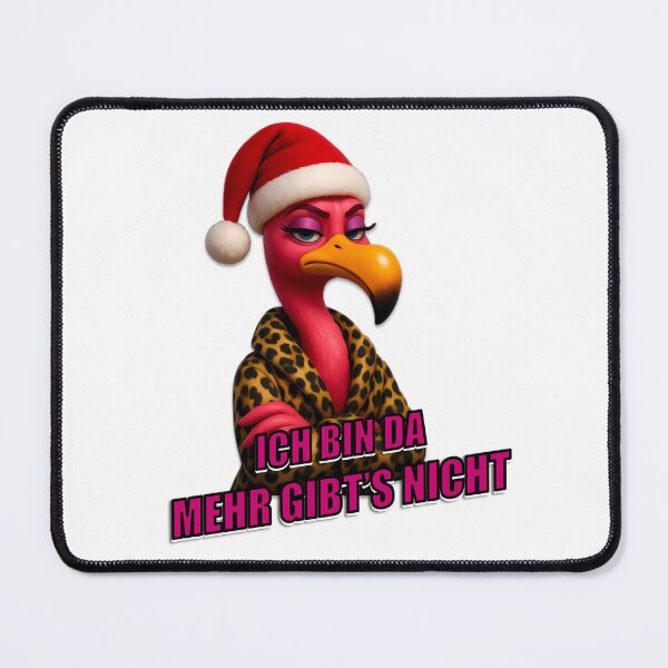 Item preview, Sassy Flamingo Christmas – Annoyed Xmas Flamingo designed and sold by DebuggedDressed.