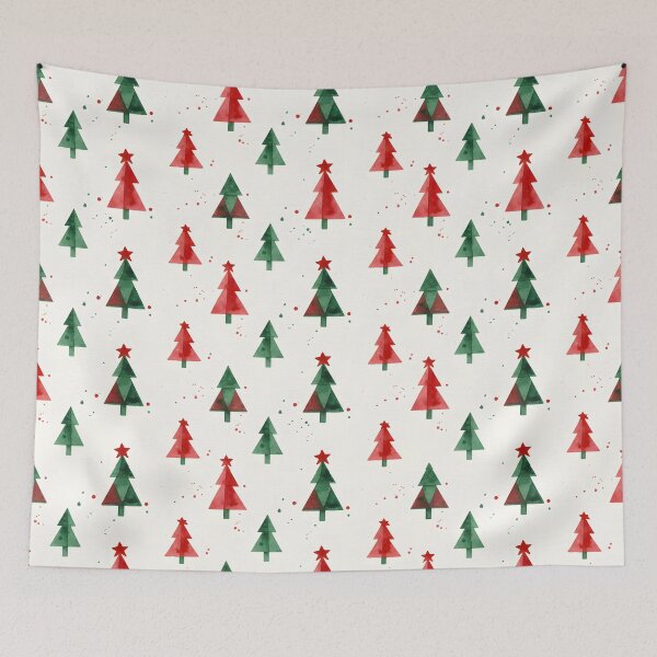 Item preview, Watercolor Christmas Trees Seamless Holiday Pattern designed and sold by homydesign.
