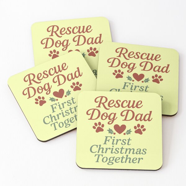 Item preview, Rescue Dog Dad First Christmas Design designed and sold by Meandmyshop.